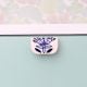Modern Ceramic Blue Leaf Floral Drawer Handle (Small Size)