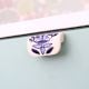 Modern Ceramic Blue Leaf Floral Drawer Handle (Small Size)