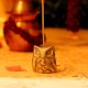 Golden Brass Owl Incense Stick Holder