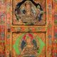 Handmade Wooden Box with Dual Deity Paintings | Antique Hand-Painted Vintage Cabinet