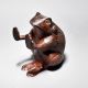 Elegant Metal Frog Sitting Figurine - English Art