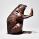 Elegant Metal Frog Sitting Figurine - English Art