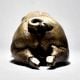 English Art Pig Sitting Brass Decor Figurine