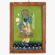 Traditional Paper Painting of Lord Krishna in Wooden Frame