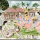 Traditional Tile Painting of Kunbi Dance from Goa