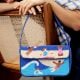 Luxury Handmade Beaded Shoulder Bag Beach Scene Summer Pattern Purse