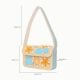 Luxury Colorful Beaded Shoulder Bag with Seashell & Starfish Design