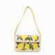 Handmade Beaded Shoulder Bag Lemon Fruit Design Summer Tote Purse for Women