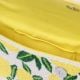Handmade Beaded Shoulder Bag Lemon Fruit Design Summer Tote Purse for Women