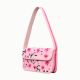 Handmade Pink Beaded Shoulder Bag with Floral Embroidery Stylish Women Purse