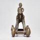 Vintage Brass Horse on Wheels with Rider