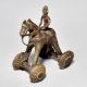 Vintage Brass Horse on Wheels with Rider