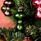 12 Pieces Handmade Multicolor Vintage-Style Glass Mushroom Christmas Tree Ornaments