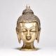 Elegant Brass Lord Buddha Head Sculpture