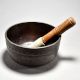 Ganesha Carved Tibetan Singing Om Bowl with Wooden Striker