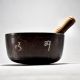 Buddha Carved Tibetan Singing Bowl with Wooden Striker