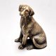 Vintage Brass Sitting Dog Figurine