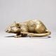 Brass Rat Figurine with Long Tail