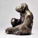 Brass Sitting Chimpanzee Figurine