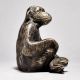 Brass Sitting Chimpanzee Figurine