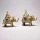 Tribal Art Elephant Pair with Decorative Box