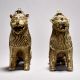 Sitting Tribal Lion Pair with Jali Design