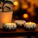 Handmade Modern Tea Light Holder Made of Ceramic in Set of 4