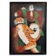 Modern Indian Art Canvas Painting of Tiger and Musician