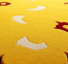 Handtufted Golden Blossom Play Wool Rug