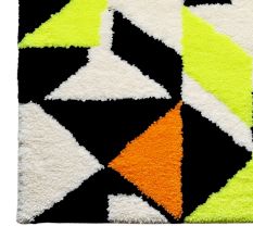 Handtufted Modern Triangle Fusion Wool Rug