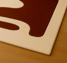 Handtufted Minimal Green Accent Wool Rug