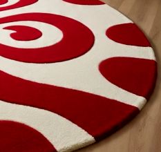 Handtufted Cherry Swirl Nursery Wool Rug