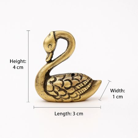 Tribal Brass Swan Incense Holder