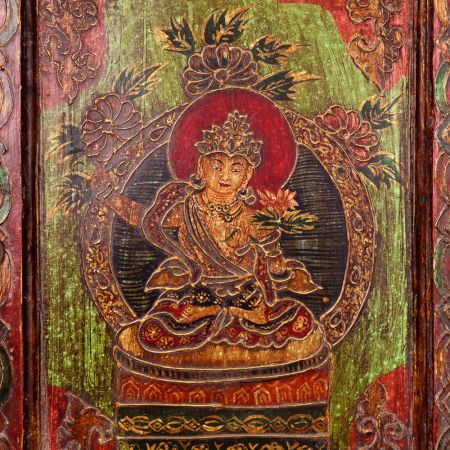 Vintage Style Wooden Box with Floral Motifs