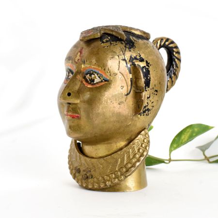 Traditional Brass Gauri Head Sculpture for Collection