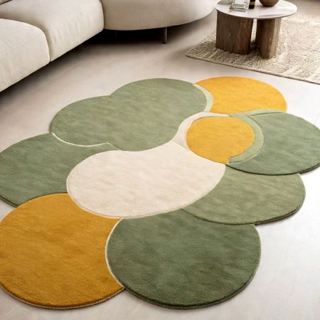 Handtufted Soft Clover Wool Rug