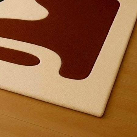 Handtufted Minimal Green Accent Wool Rug