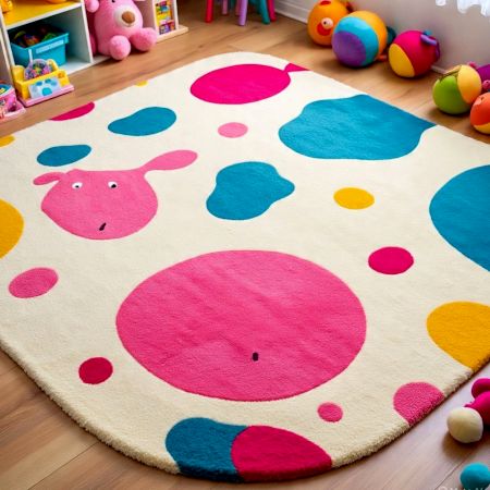 Handtufted Whimsy Jumbo Dot Wool Rug