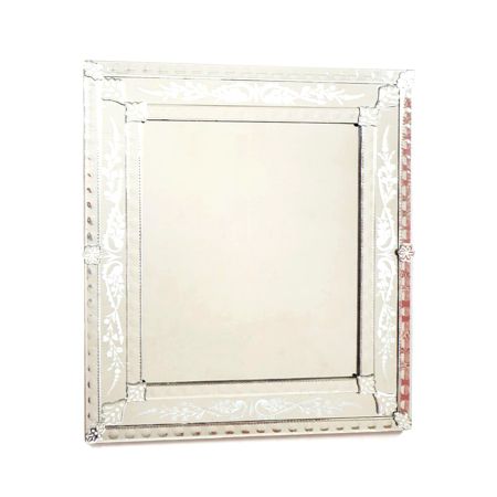 Classic Etched Rectangle Mirror