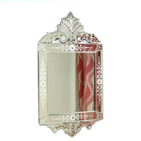 Floral Crest Frame Mirror
