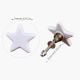 Solid White Star Ceramic Cabinet Knob