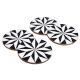 Kaleidoscope Pattern Wooden And Resin Coasters Inn Set Of 4