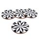 Kaleidoscope Pattern Wooden And Resin Coasters Inn Set Of 4