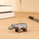 Silver Brass Hippo Incense Stick Holder