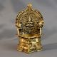 Traditional Brass South Indian Pooja Diya with Deity Carving