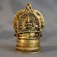 Traditional Brass South Indian Pooja Diya with Deity Carving