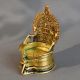 Traditional Brass South Indian Pooja Diya with Antique Finish
