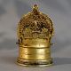 Traditional Brass South Indian Pooja Diya with Antique Finish