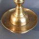 Vintage Brass Oil Lamp Pair with Lingam South Kerala Art