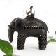 Tribal Brass Elephant Rider Sculpture for Home Decoration